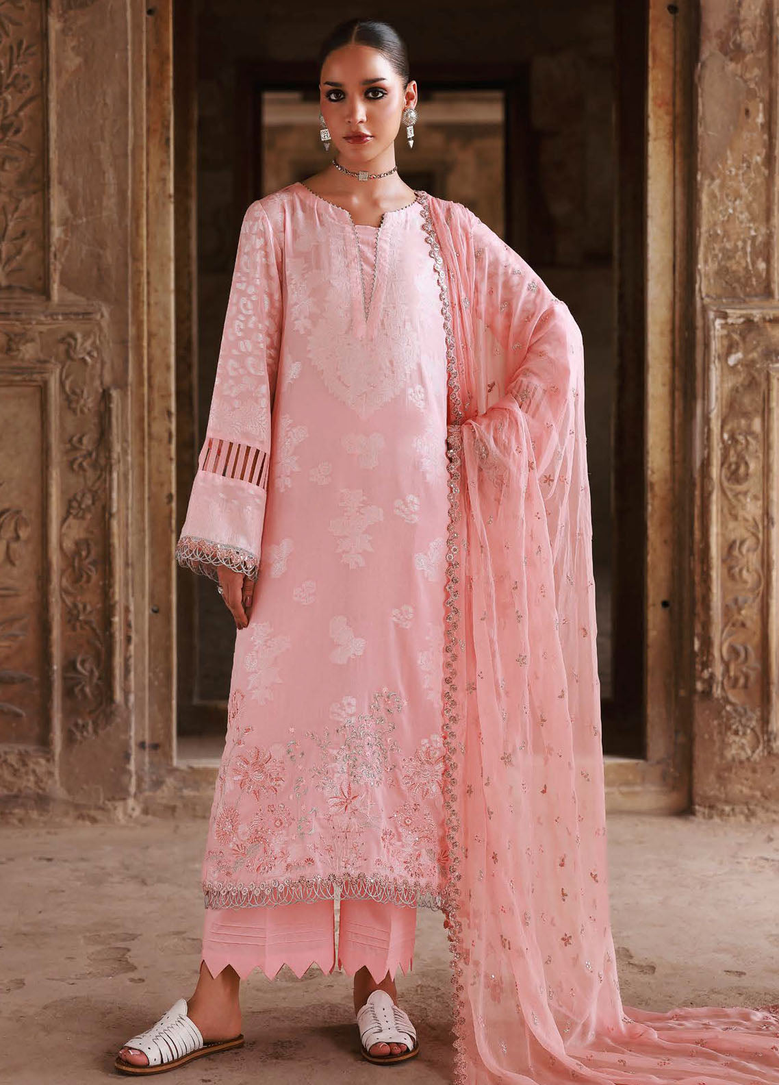 Nureh Embroidered Jacquard Suits Unstitched 3 Piece NU25MJ D-03 NJ-103