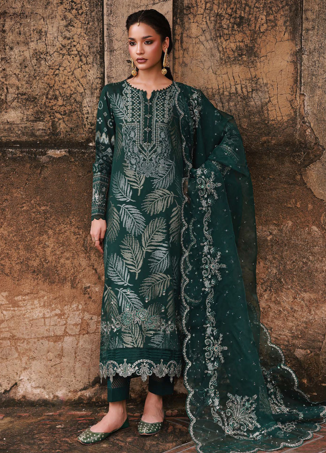 Nureh Embroidered Jacquard Suits Unstitched 3 Piece NU25MJ D-05 NJ-105