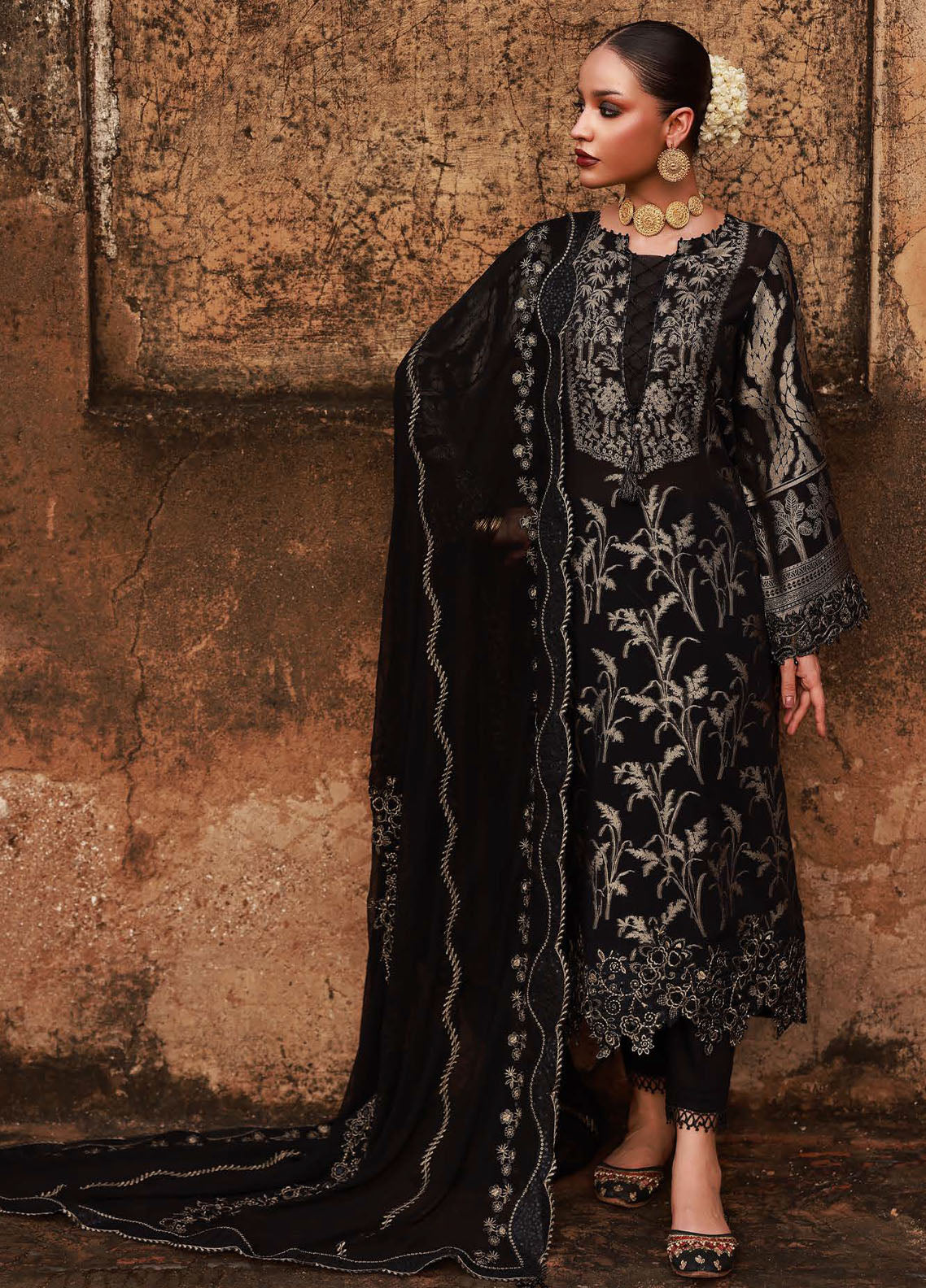 Nureh Embroidered Jacquard Suits Unstitched 3 Piece NU25MJ D-06 NJ-106