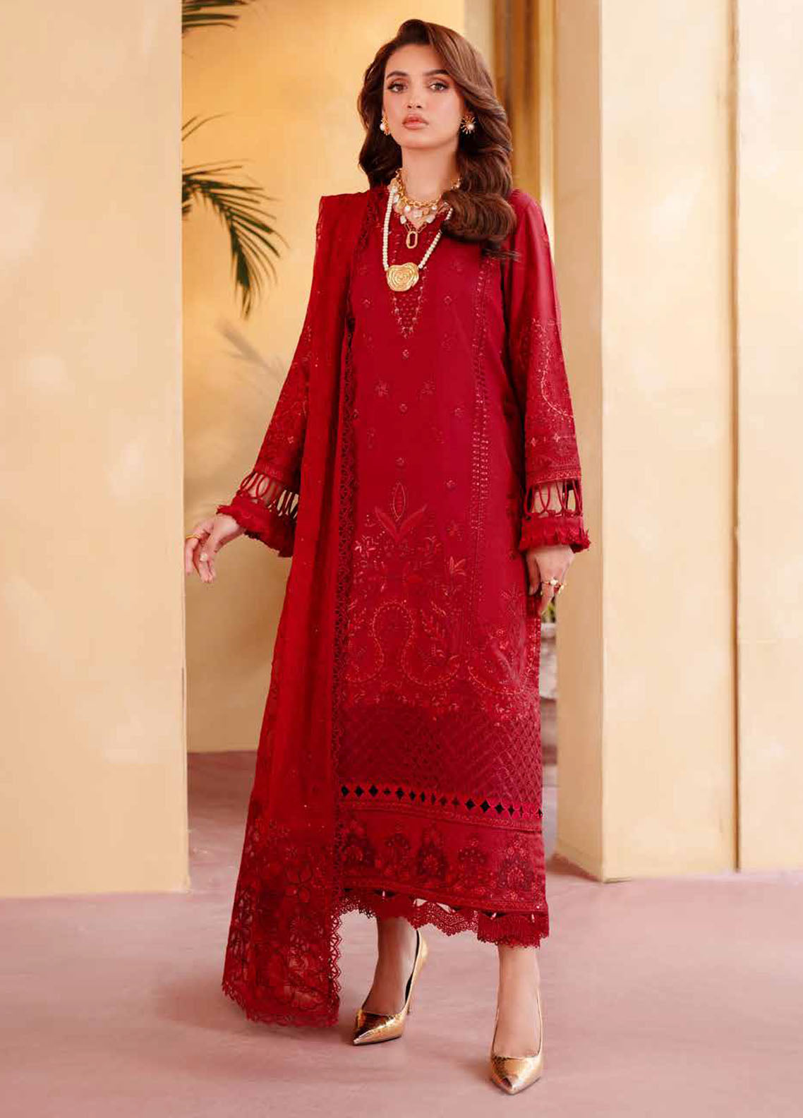 Nureh Exclusive Karandi Unstitched Collection 2025 NE 131