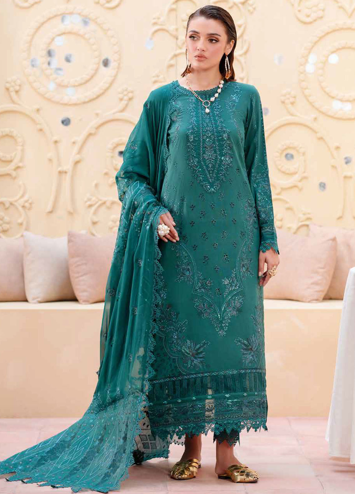 Nureh Exclusive Karandi Unstitched Collection 2025 NE 132