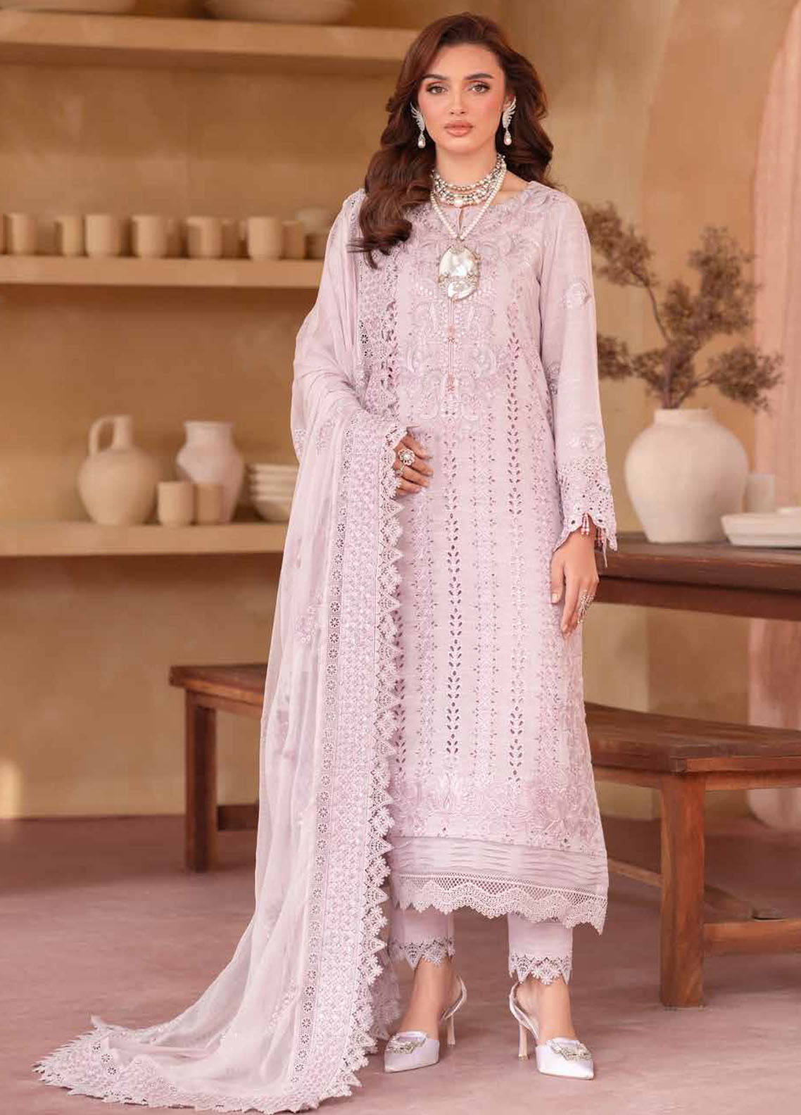 Nureh Exclusive Karandi Unstitched Collection 2025 NE 133