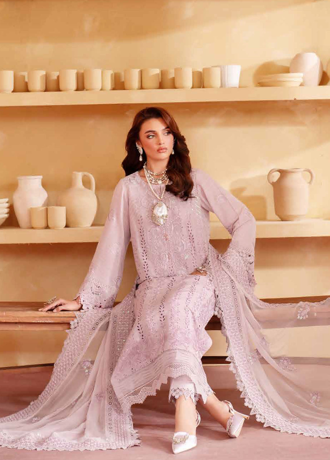 Nureh Exclusive Karandi Unstitched Collection 2025 NE 133