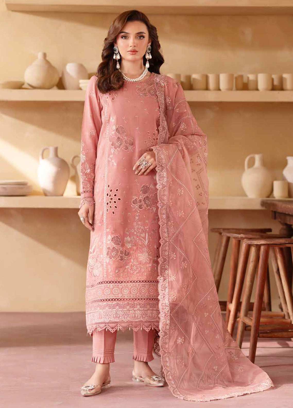 Nureh Exclusive Karandi Unstitched Collection 2025 NE 130