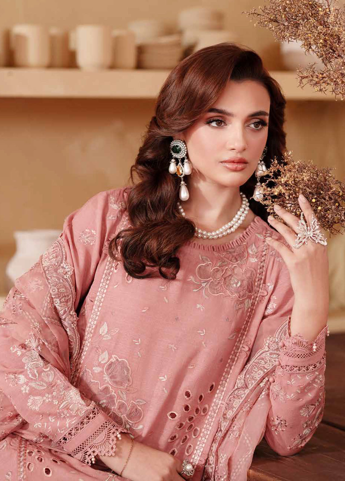 Nureh Exclusive Karandi Unstitched Collection 2025 NE 130