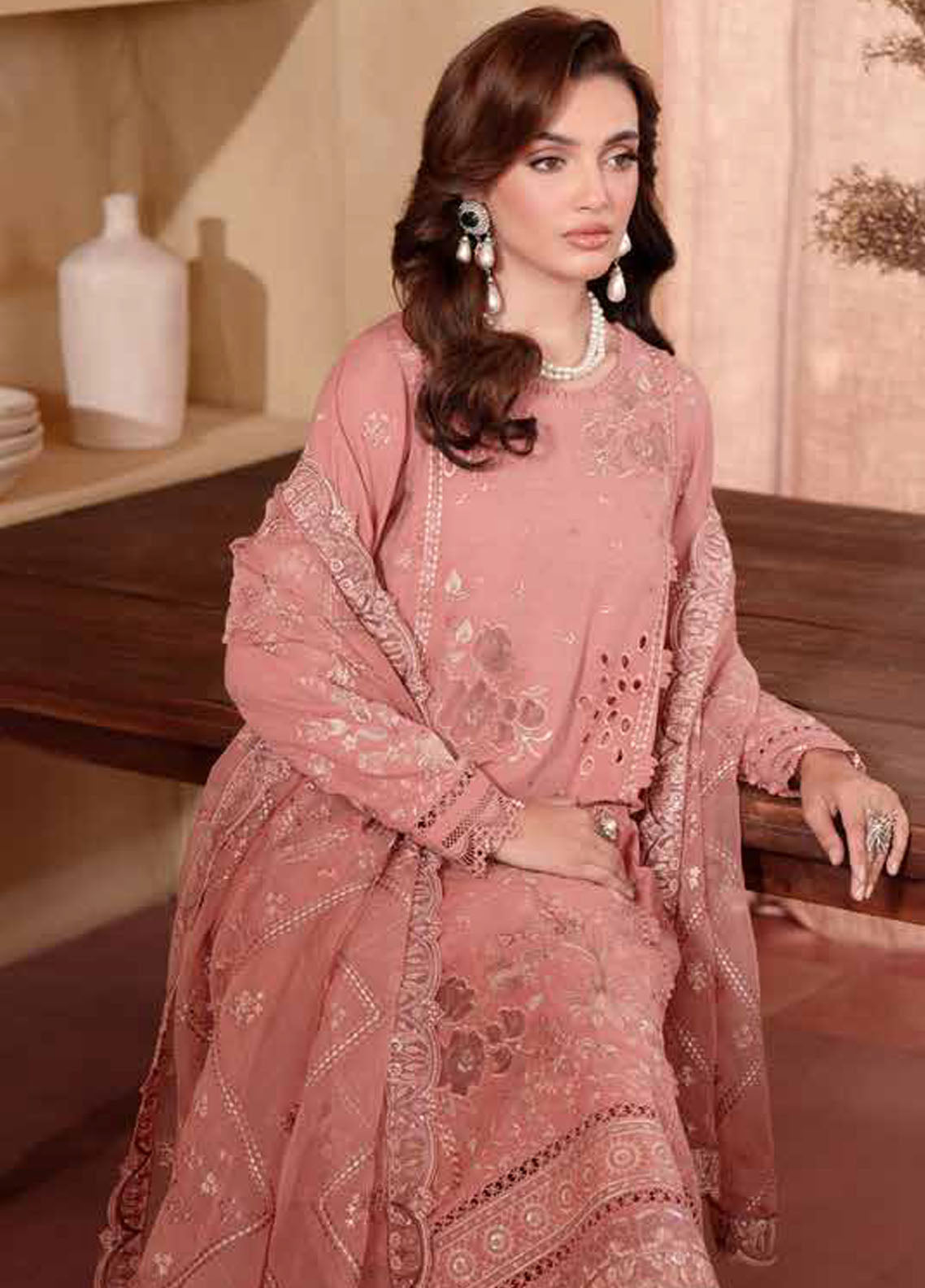 Nureh Exclusive Karandi Unstitched Collection 2025 NE 130