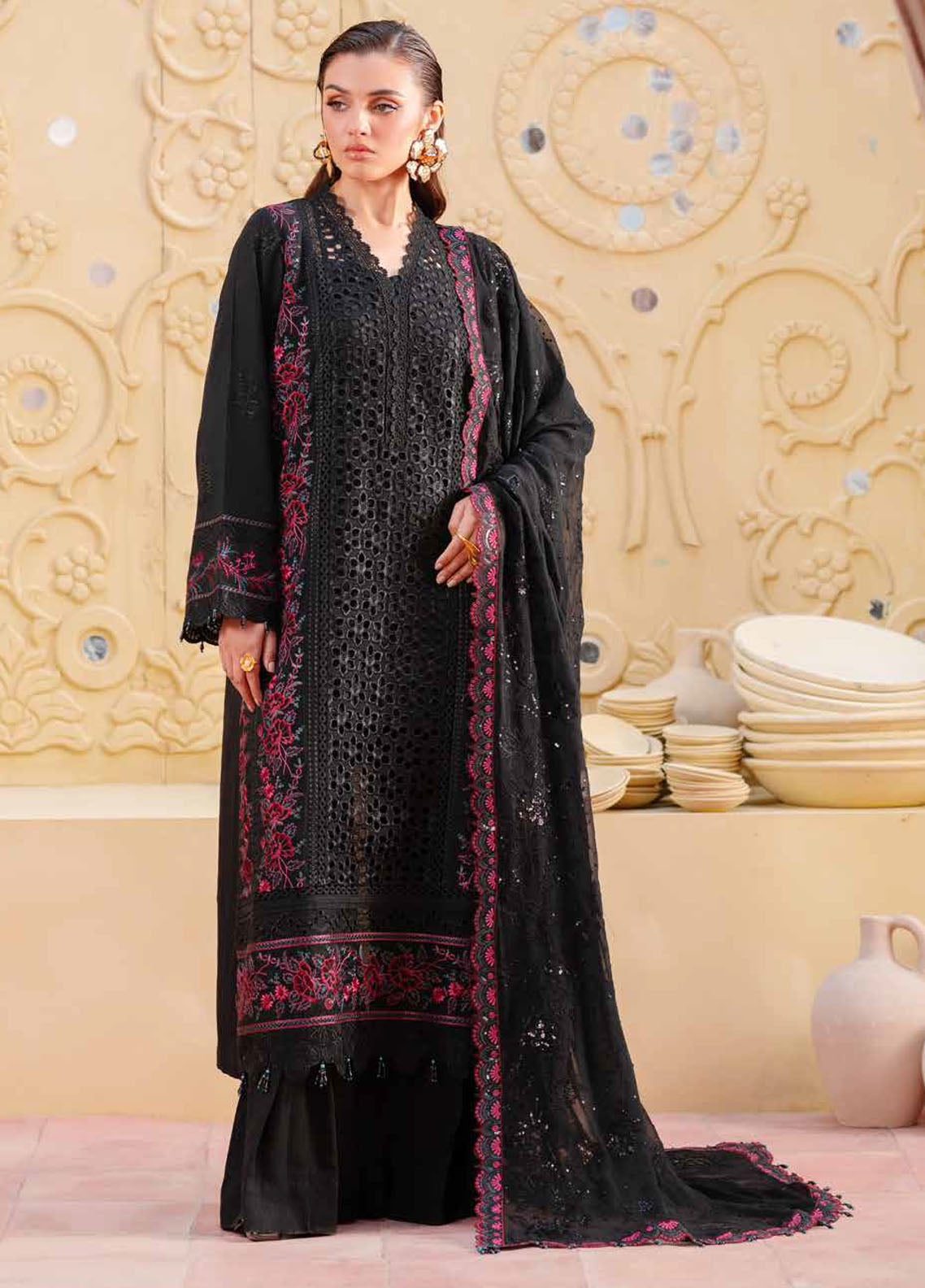 Nureh Exclusive Karandi Unstitched Collection 2025 NE 135