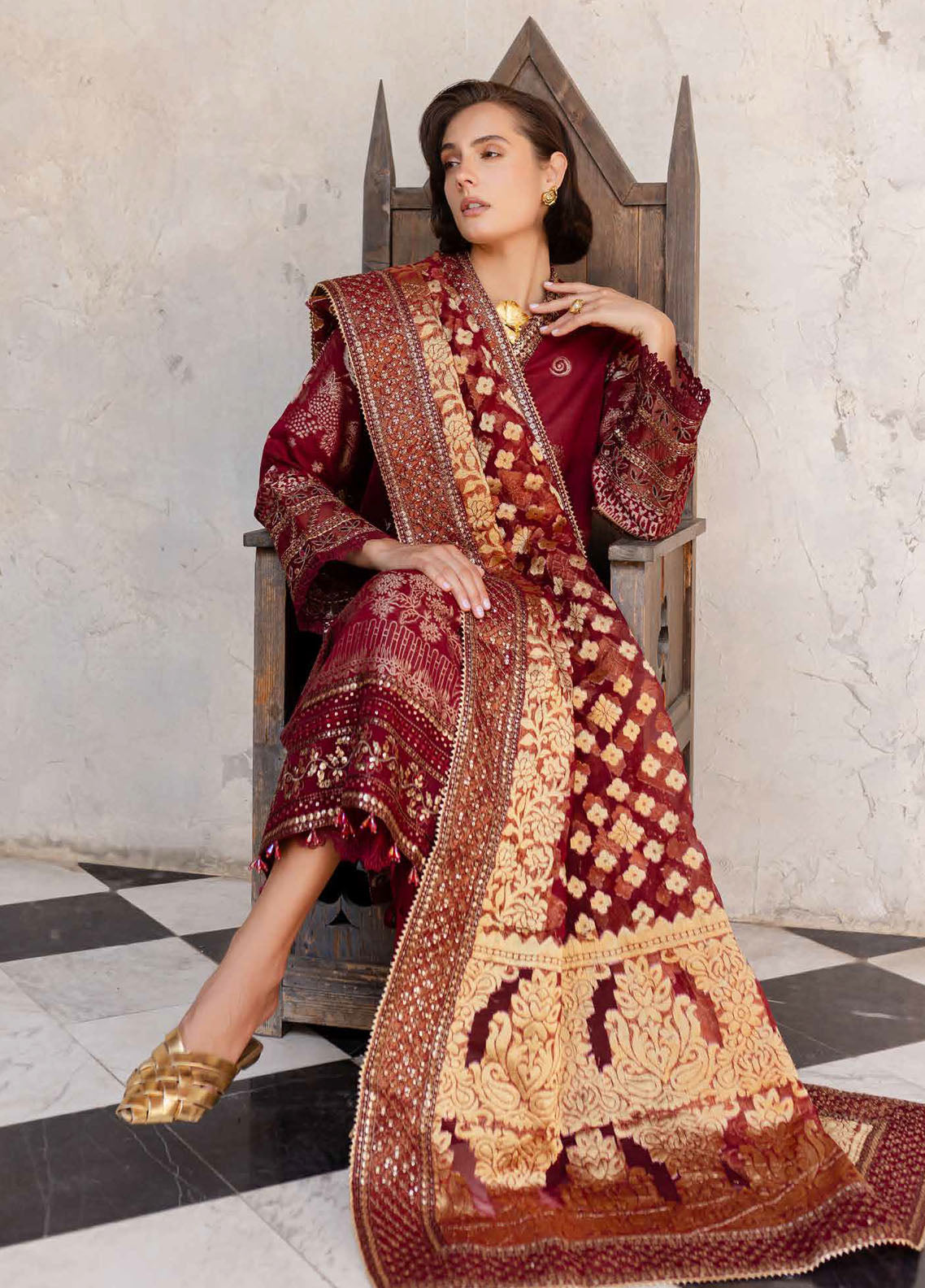 Nureh Exclusive Unstitched Lawn Jacquard Collection 2025 NE-155