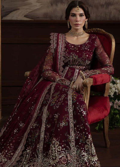 Nureh Embroidered Chiffon Suits Unstitched 4 Piece Suit NU25ELU NEL-72