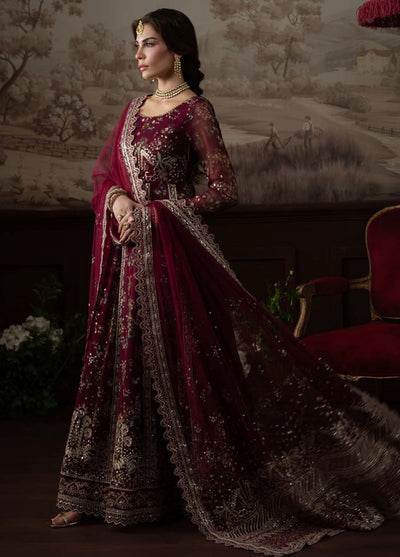 Nureh Embroidered Chiffon Suits Unstitched 4 Piece Suit NU25ELU NEL-72