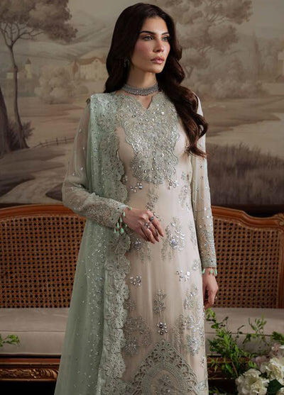 Nureh Embroidered Chiffon Suits Unstitched 4 Piece Suit NU25ELU NEL-73
