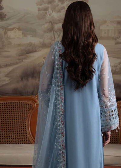 Nureh Embroidered Chiffon Suits Unstitched 4 Piece Suit NU25ELU NEL-74