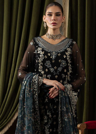 Nureh Embroidered Chiffon Suits Unstitched 4 Piece Suit NU25ELU NEL-75