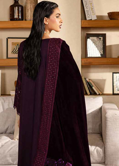 Nureh Exclusive Unstitched Velvet Shawl Collection 2024 NE-129