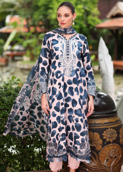 Nureh Embroidered Linen Suits Unstitched 3 Piece NU25DU DD-19