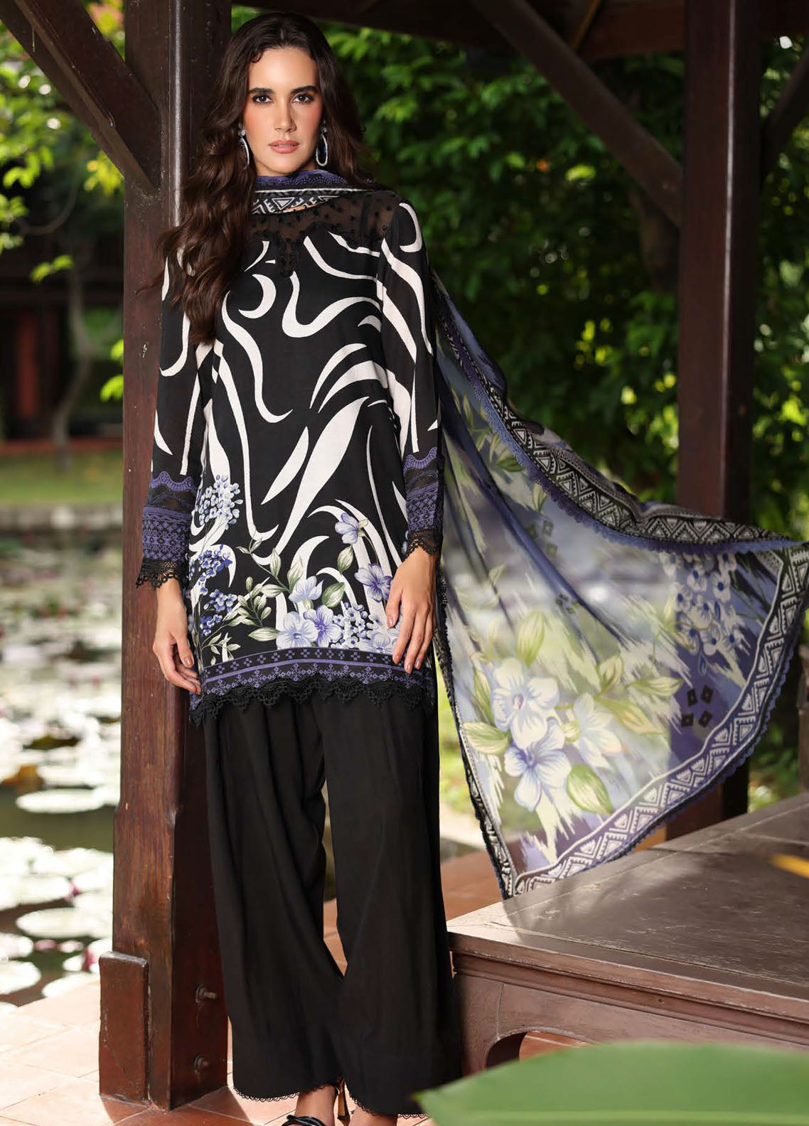 Nureh Embroidered Linen Suits Unstitched 3 Piece NU25DU DD-24
