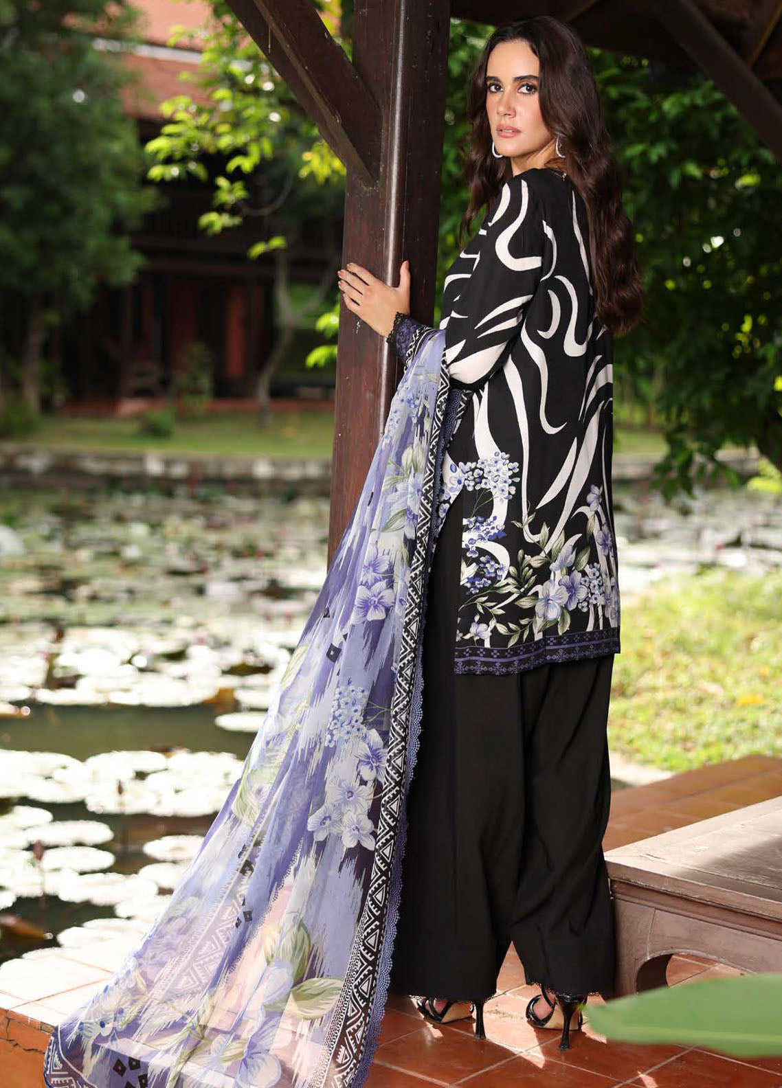 Nureh Embroidered Linen Suits Unstitched 3 Piece NU25DU DD-24
