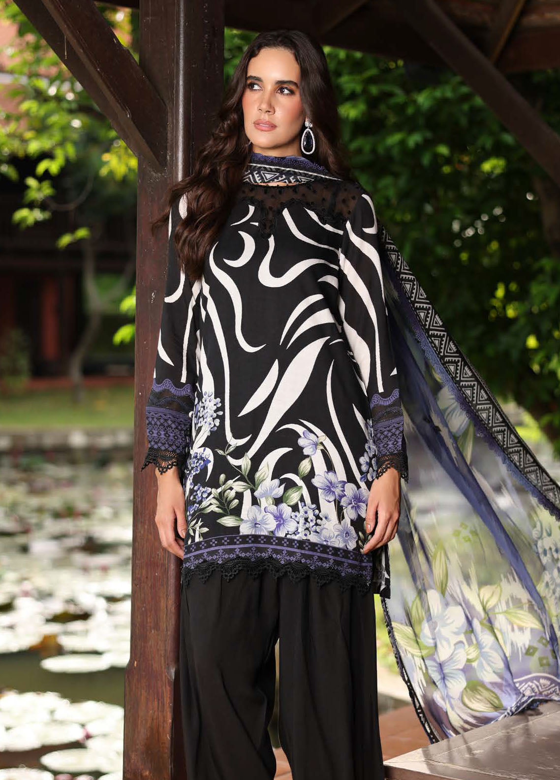 Nureh Embroidered Linen Suits Unstitched 3 Piece NU25DU DD-24