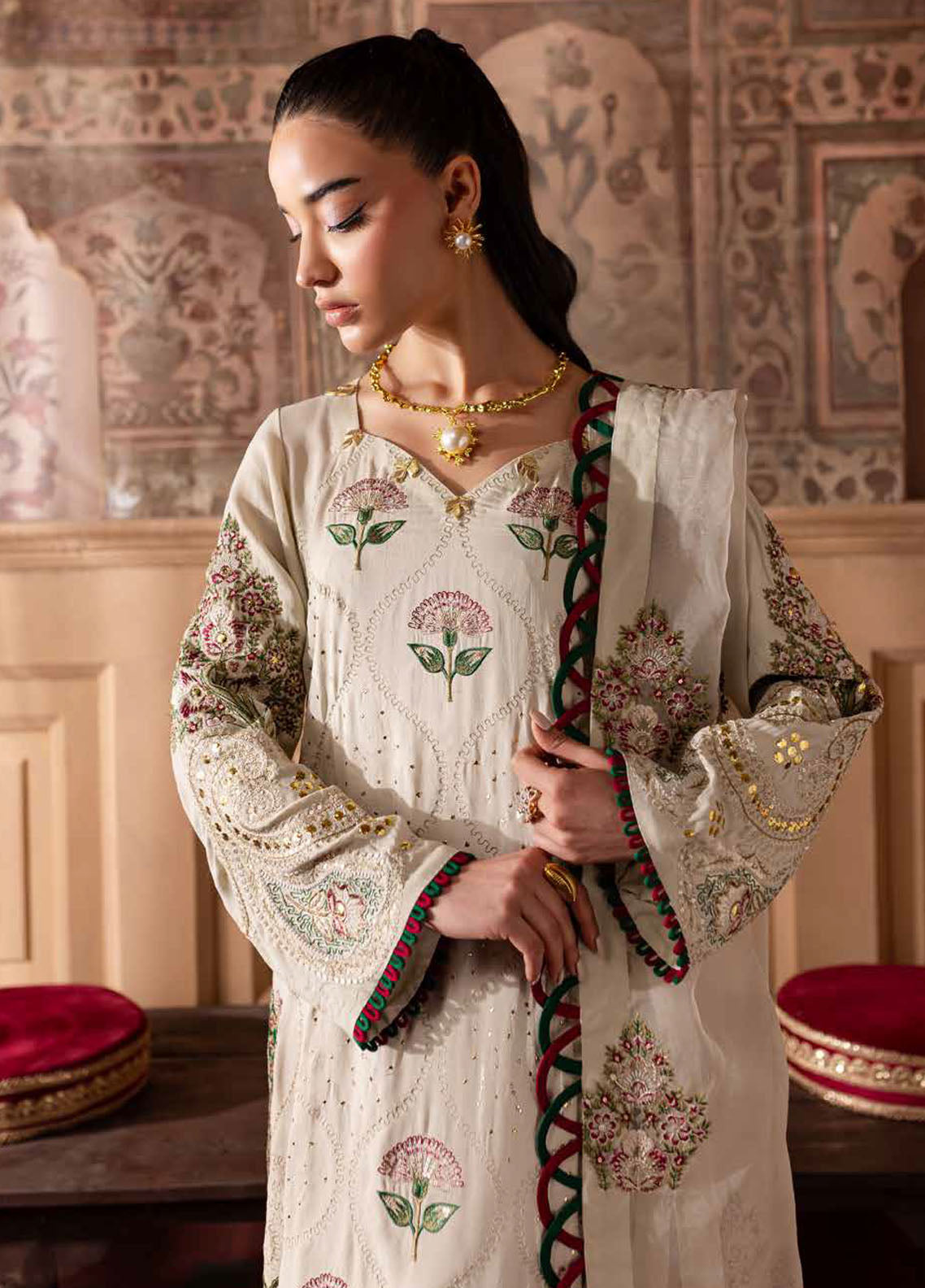 Nur Mahal by Nureh Unstitched Silk Edit 2025 NE-139