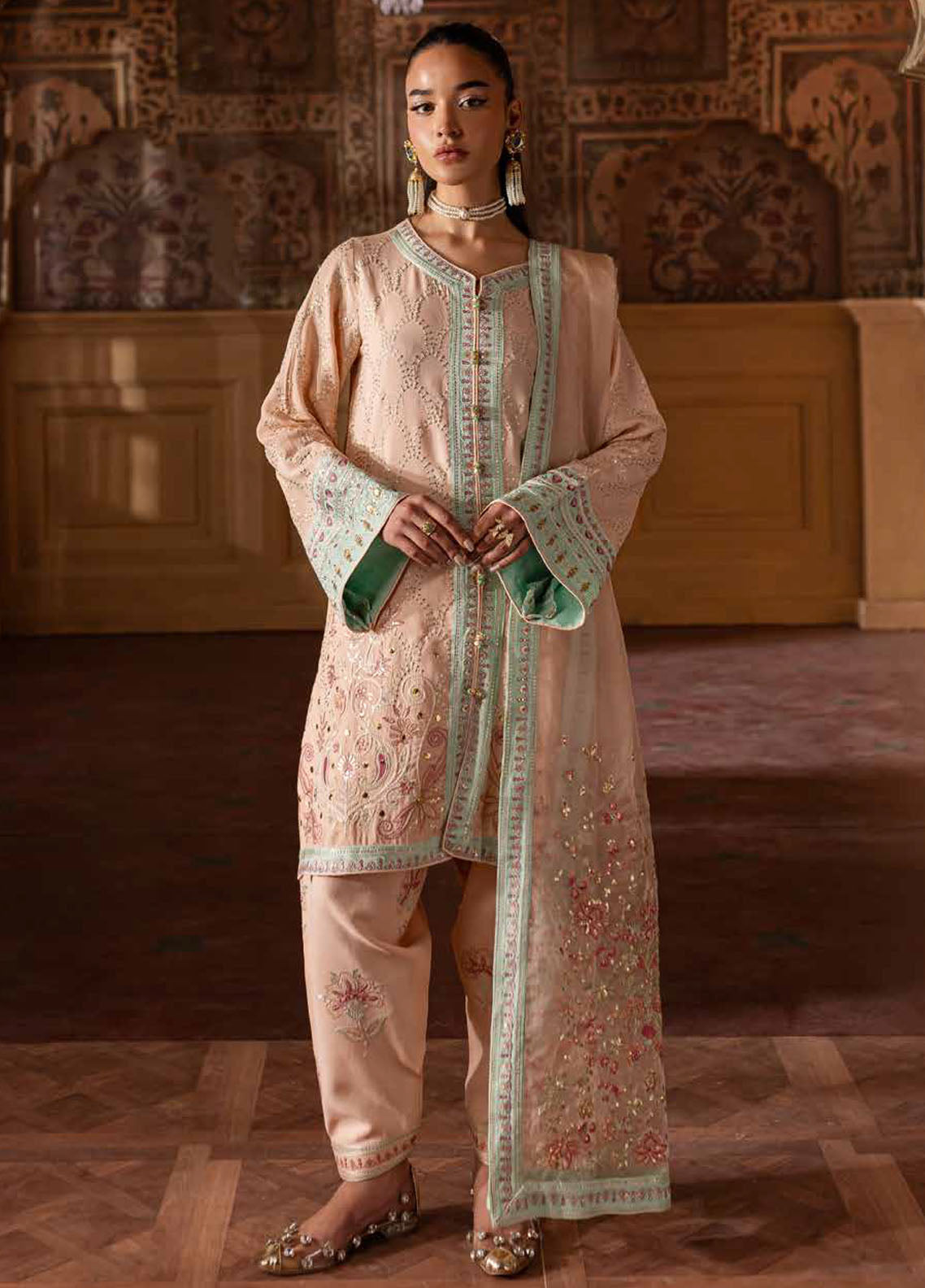 Nur Mahal by Nureh Unstitched Silk Edit 2025 NE-141