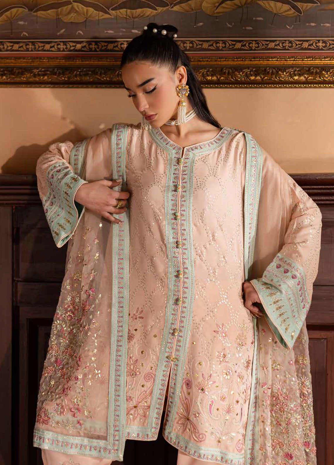 Nur Mahal by Nureh Unstitched Silk Edit 2025 NE-141