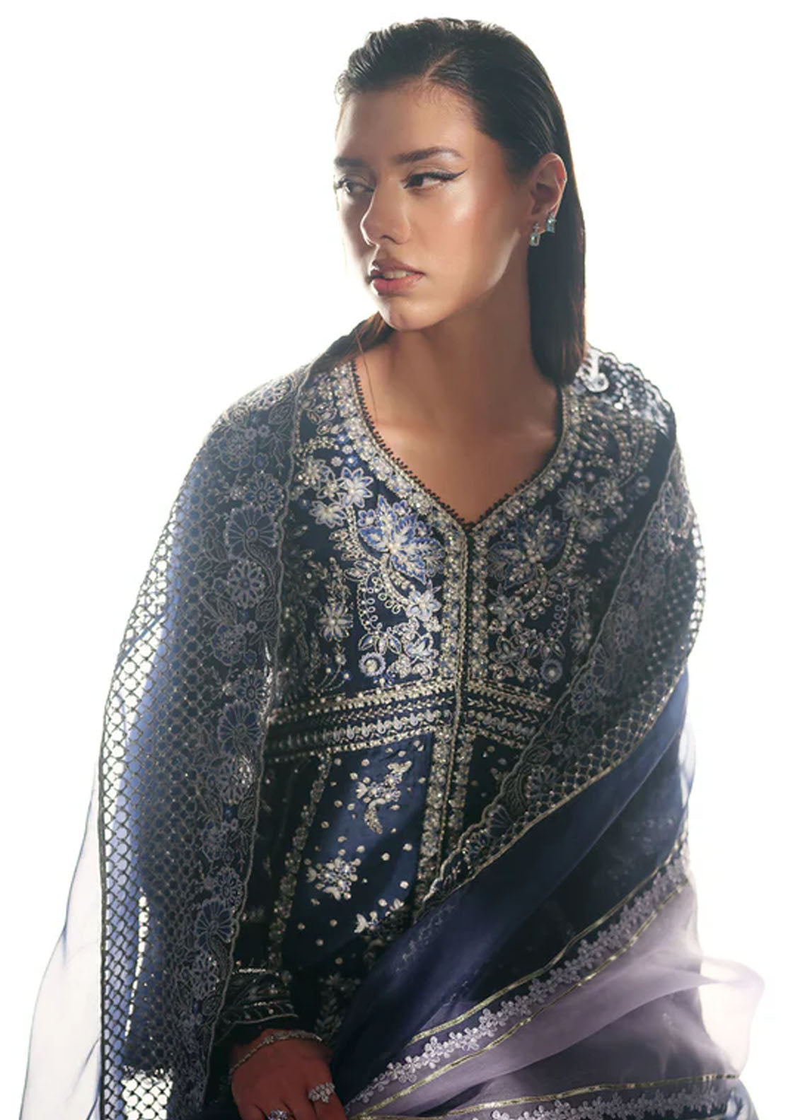 Nyra Pret Embroidered Silk 3 Piece Suit Esra