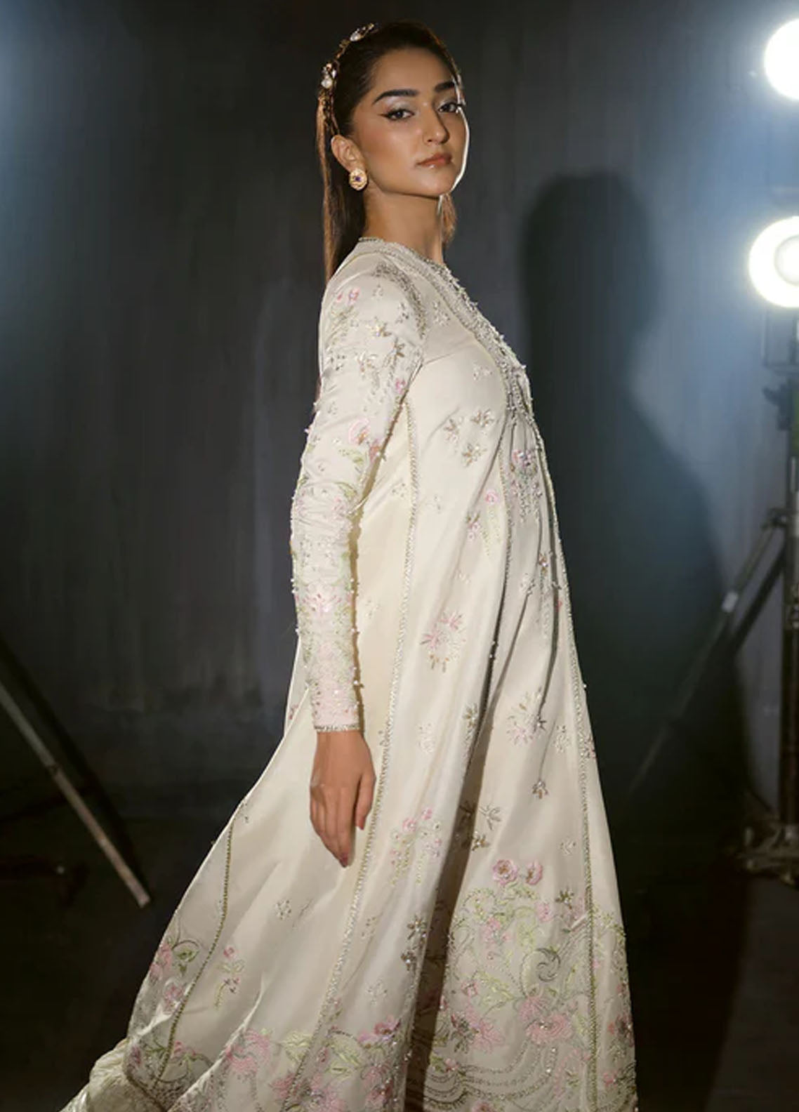 Nyra Pret Embroidered Silk 3 Piece Suit Heer
