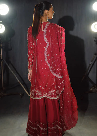 Nyra Pret Embroidered Silk 3 Piece Suit Rosette