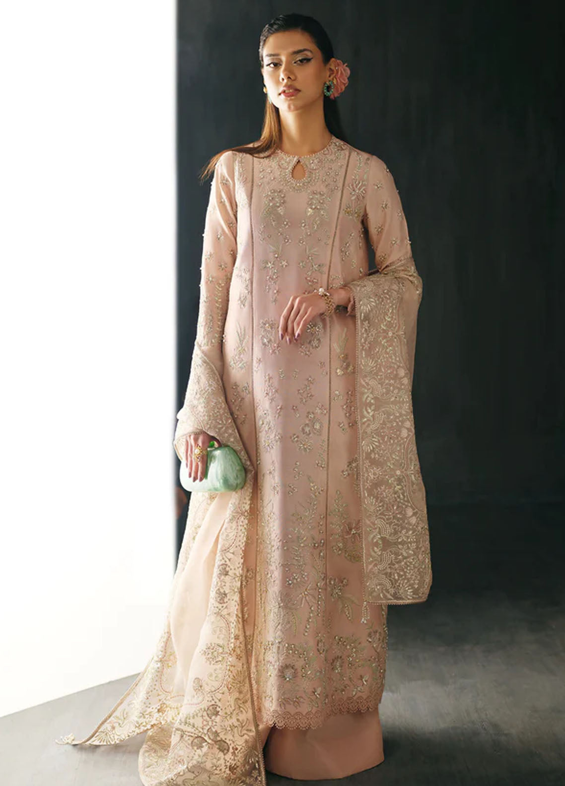 Nyra Pret Embroidered Silk 3 Piece Suit Zoe