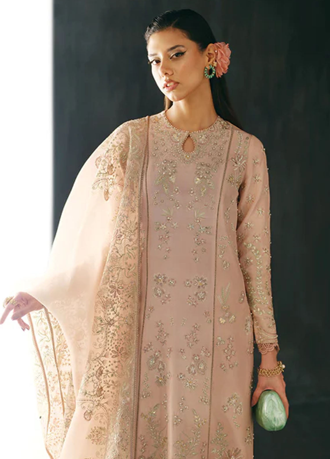 Nyra Pret Embroidered Silk 3 Piece Suit Zoe