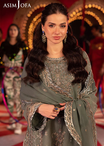 Opulence by Asim Jofa Embroidered Chiffon Suits Unstitched 3 Piece AJ25OF AJFO-03-UNS