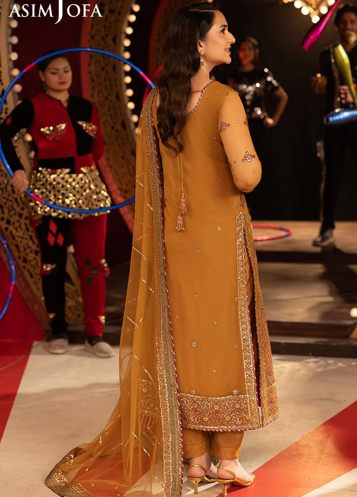 Opulence by Asim Jofa Embroidered Net Suits Unstitched 3 Piece AJ25OF AJFO-06-UNS