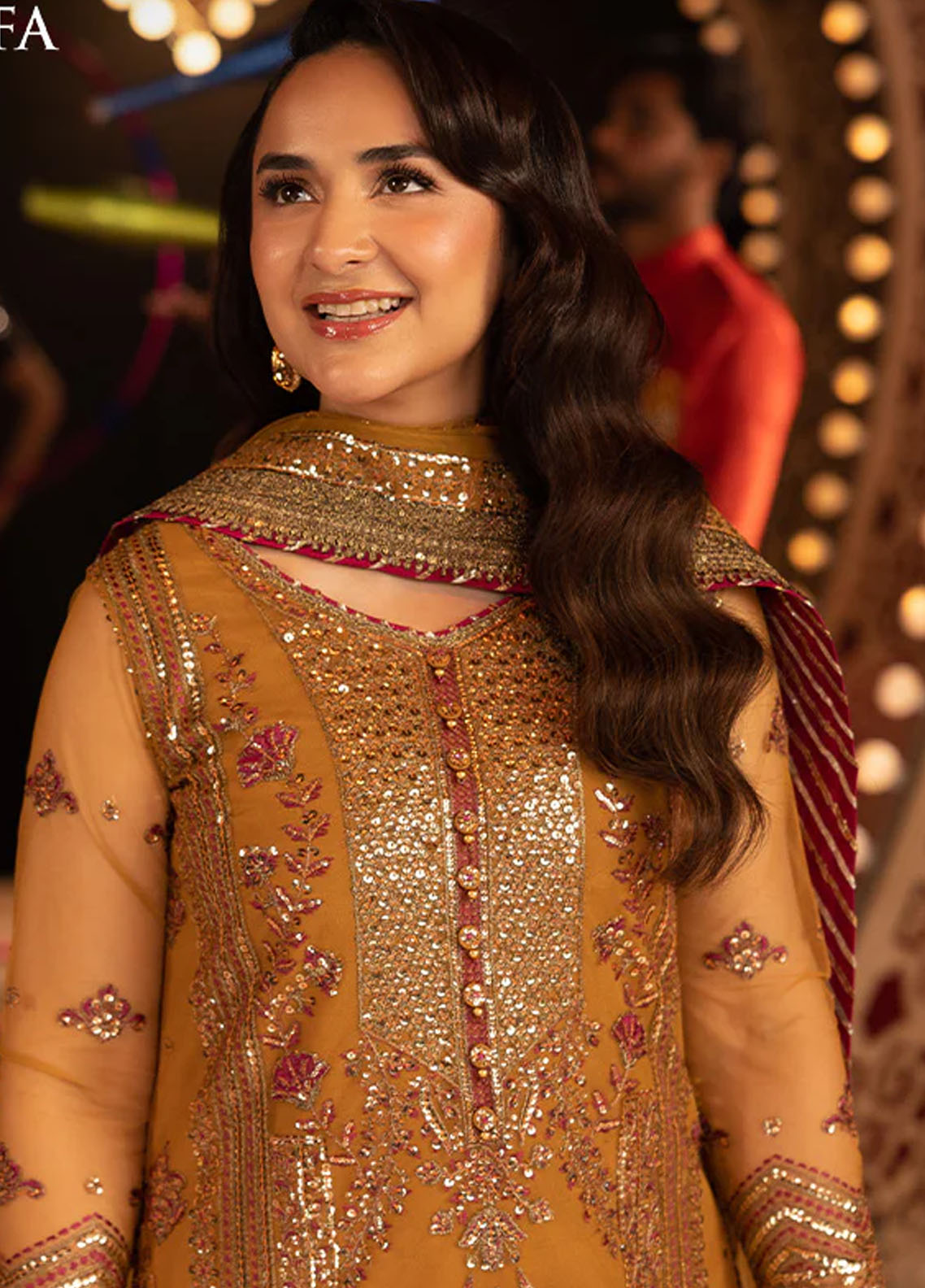 Opulence by Asim Jofa Embroidered Net Suits Unstitched 3 Piece AJ25OF AJFO-06-UNS