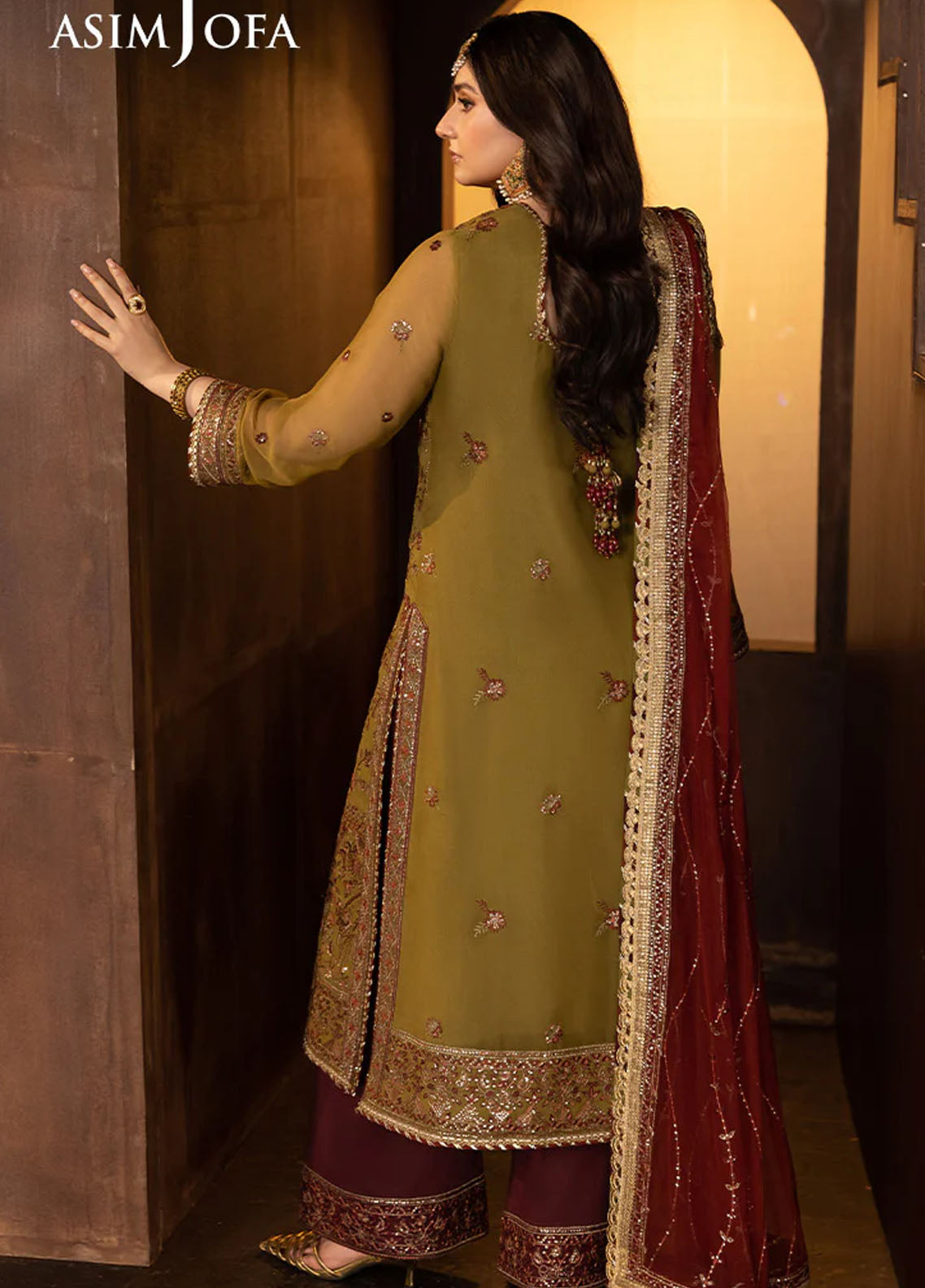 Opulence by Asim Jofa Embroidered Net Suits Unstitched 3 Piece AJ25OF AJFO-07-UNS