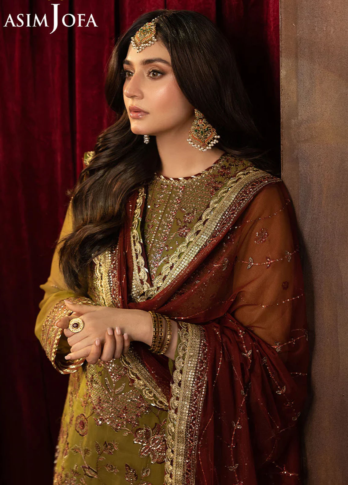 Opulence by Asim Jofa Embroidered Net Suits Unstitched 3 Piece AJ25OF AJFO-07-UNS