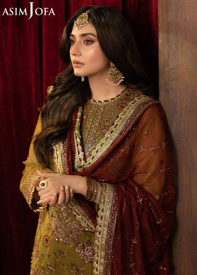 Opulence by Asim Jofa Embroidered Net Suits Unstitched 3 Piece AJ25OF AJFO-07-UNS