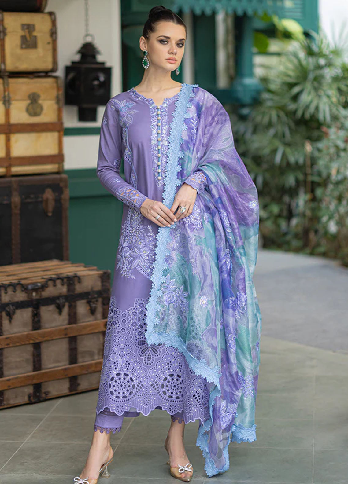 Orient Express By Mushq Unstitched Luxury Lawn Collection 2024 D-05 Adeline