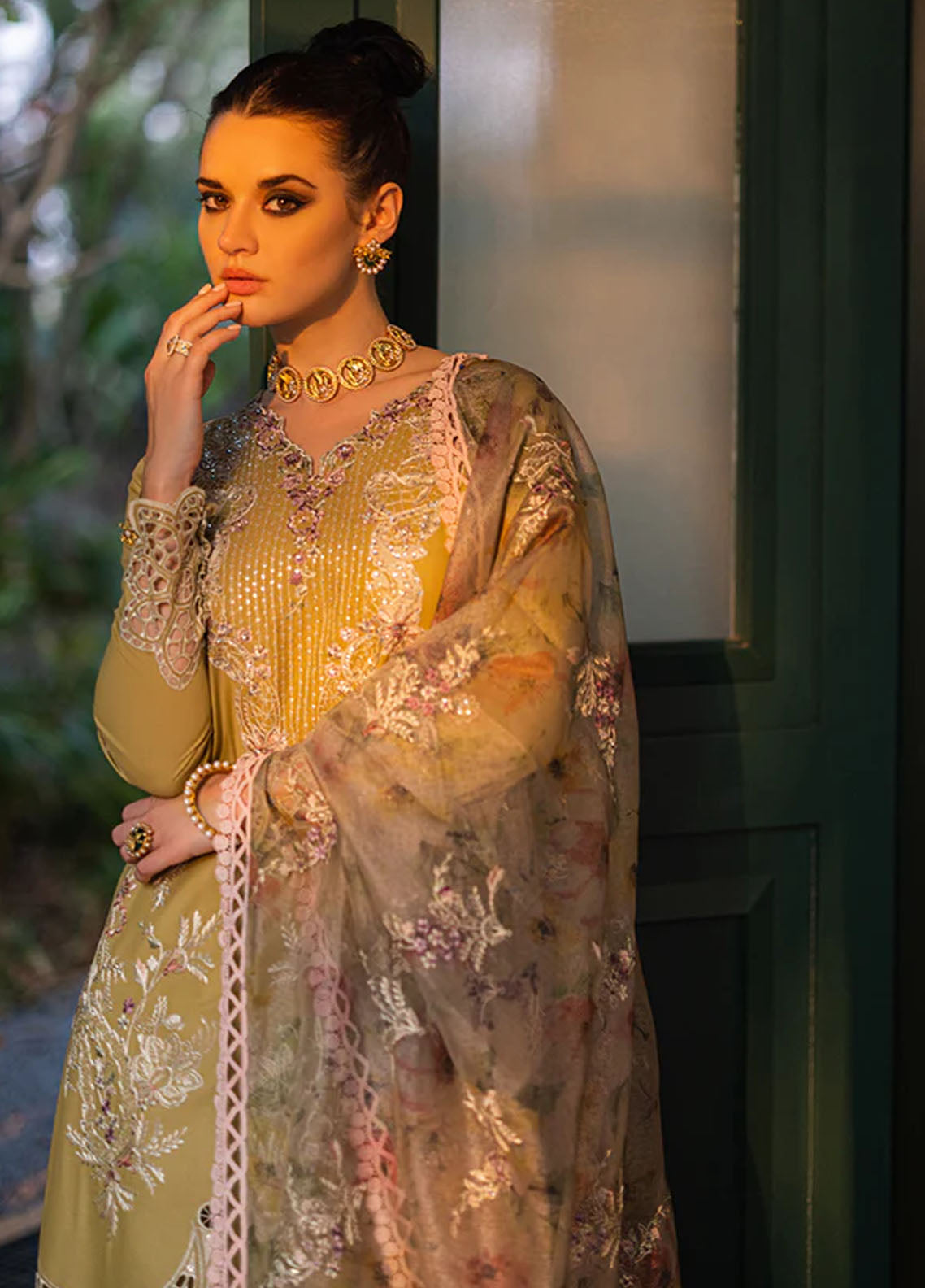 Orient Express By Mushq Unstitched Luxury Lawn Collection 2024 D-07 Delice