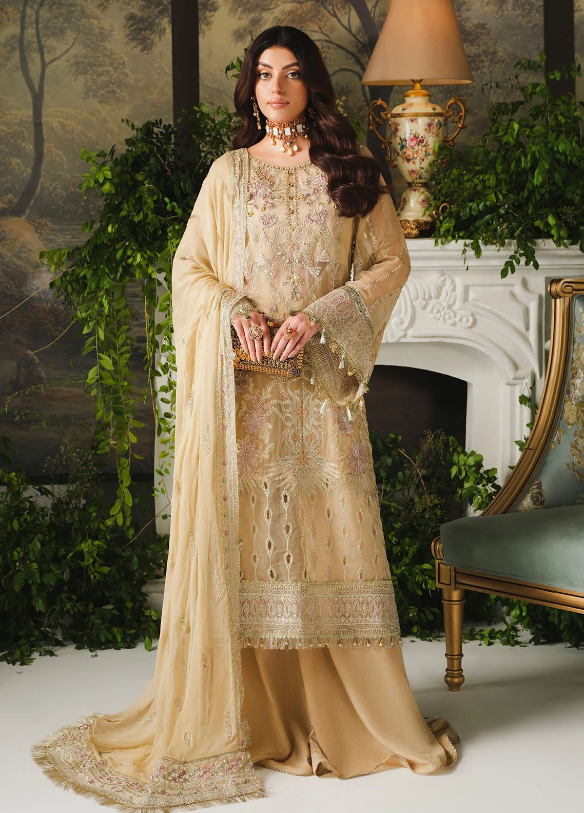 Paras by Pasha Ayla Unstitched Luxury Collection 2024 PR104-Amber