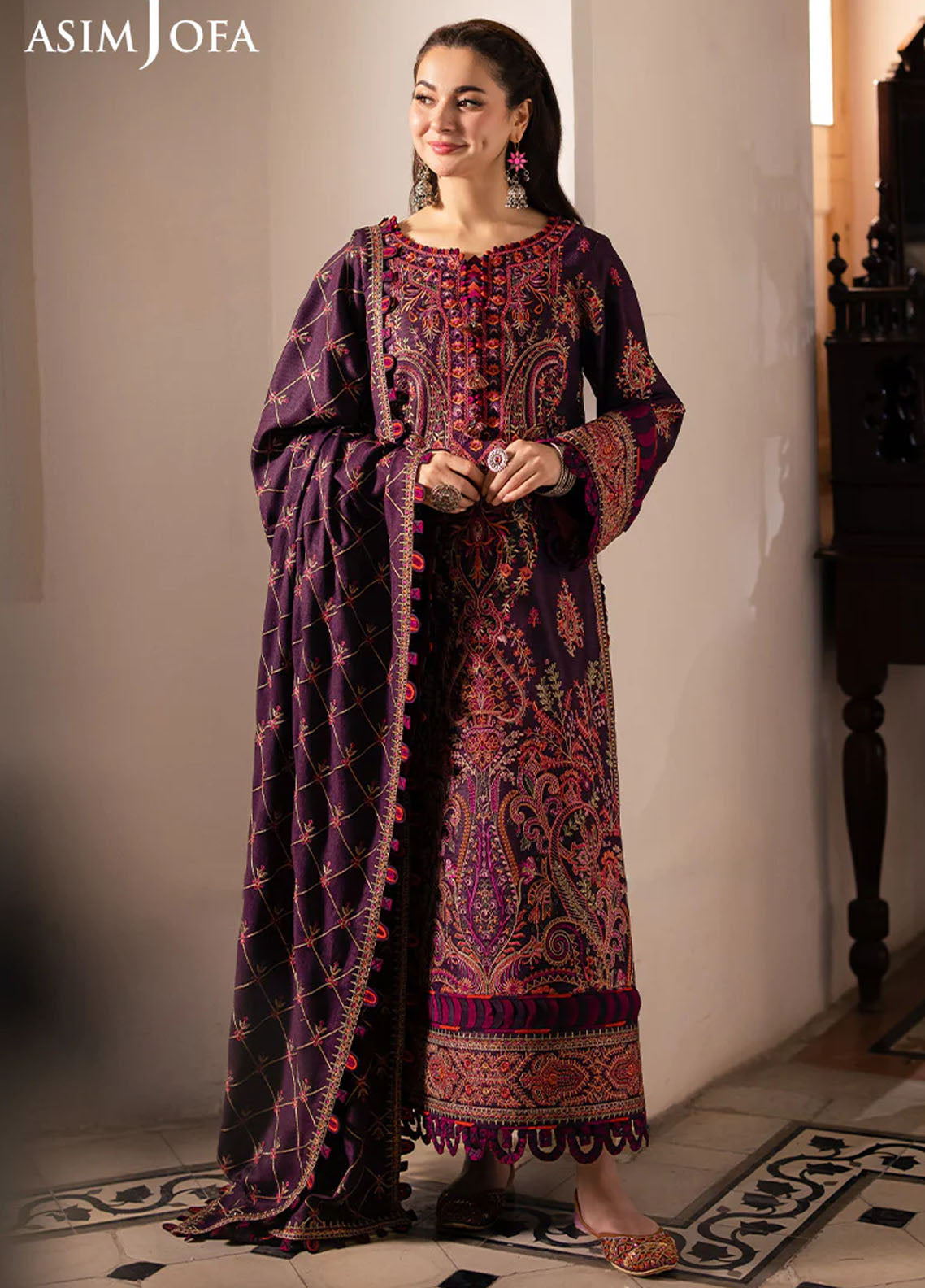 Pashmina by Asim Jofa Unstitched Winter Collection 2024 AJKI-02