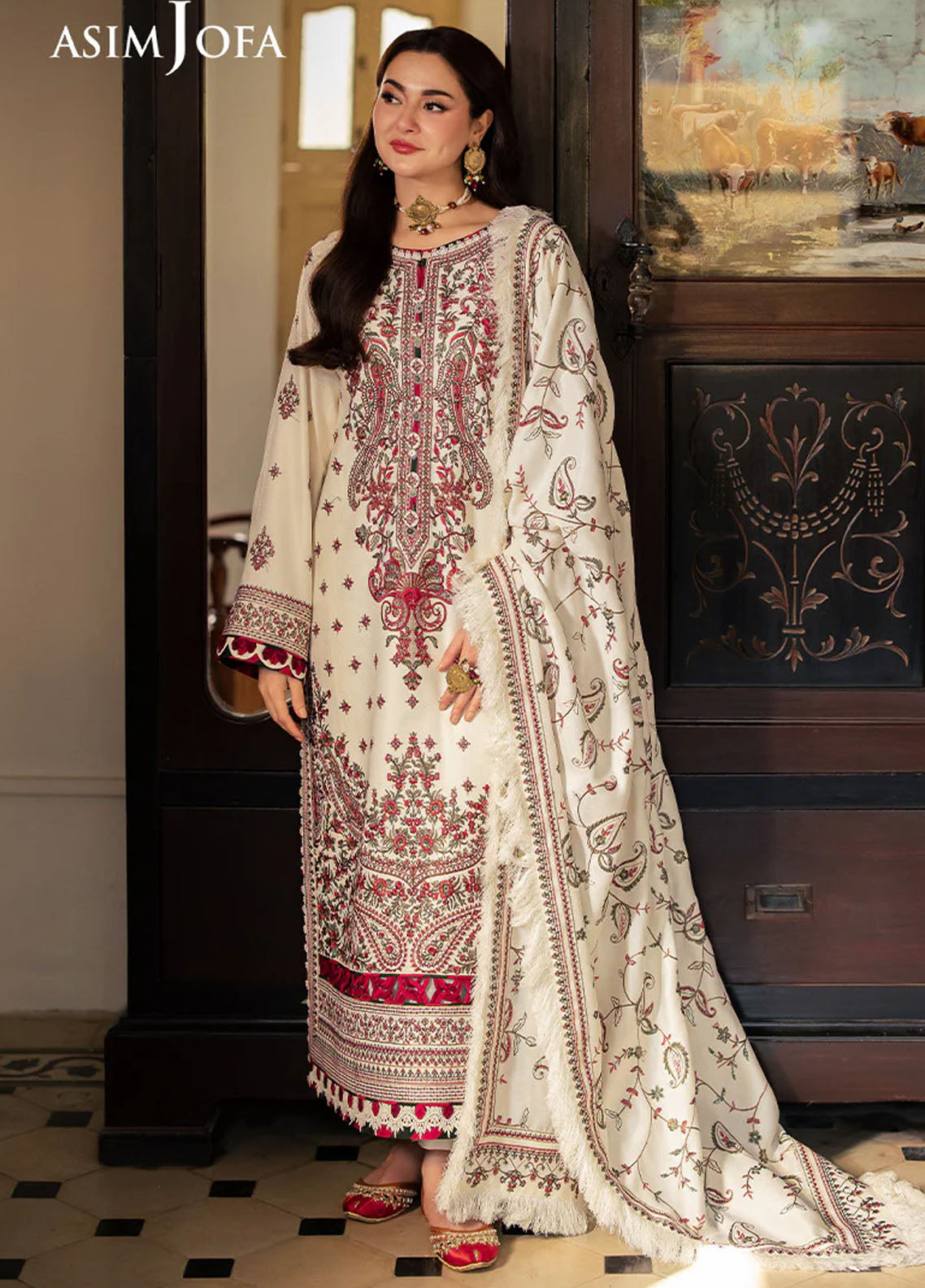 Pashmina by Asim Jofa Unstitched Winter Collection 2024 AJKI-08