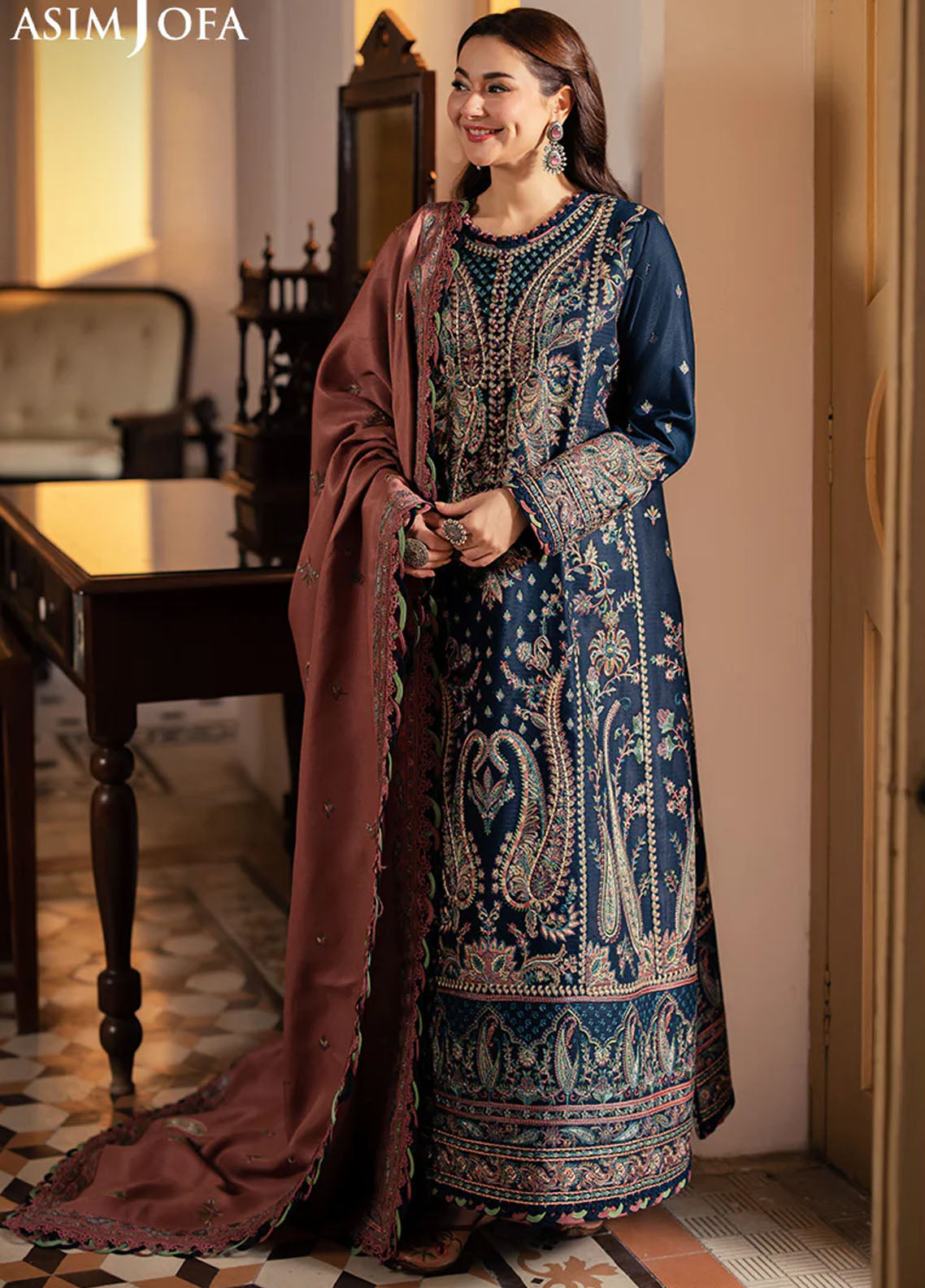 Pashmina by Asim Jofa Unstitched Winter Collection 2024 AJKI-03