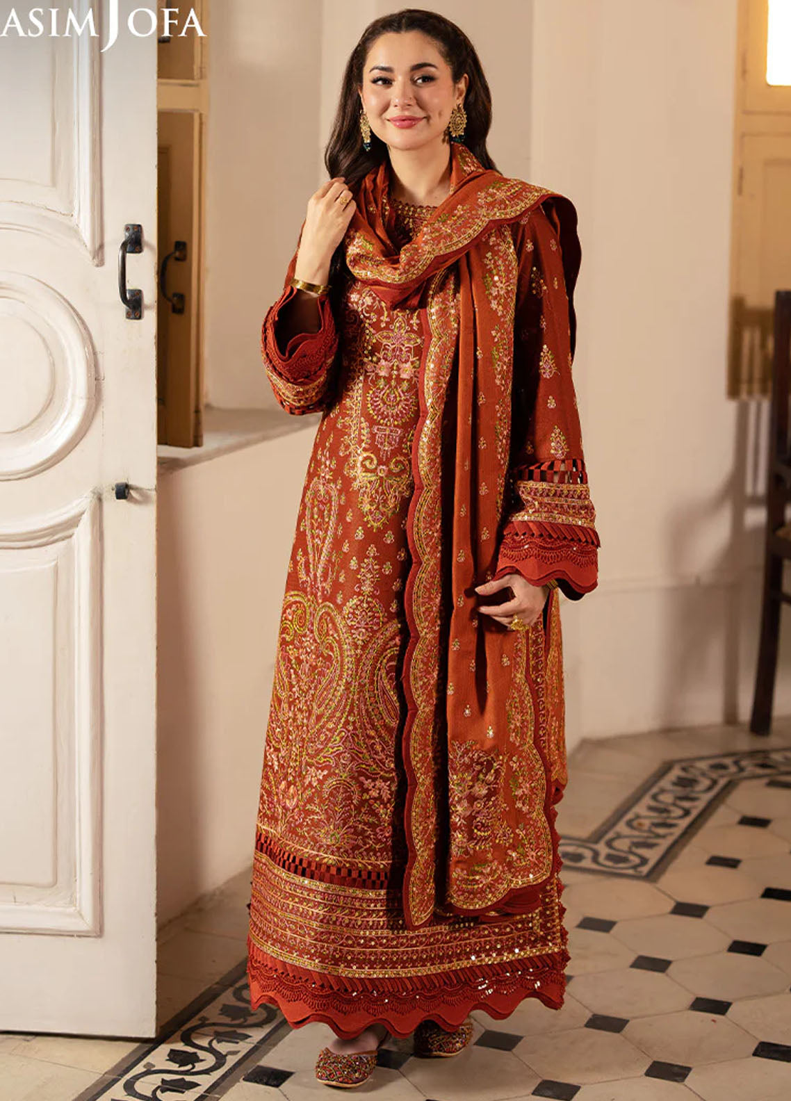 Pashmina by Asim Jofa Unstitched Winter Collection 2024 AJKI-07