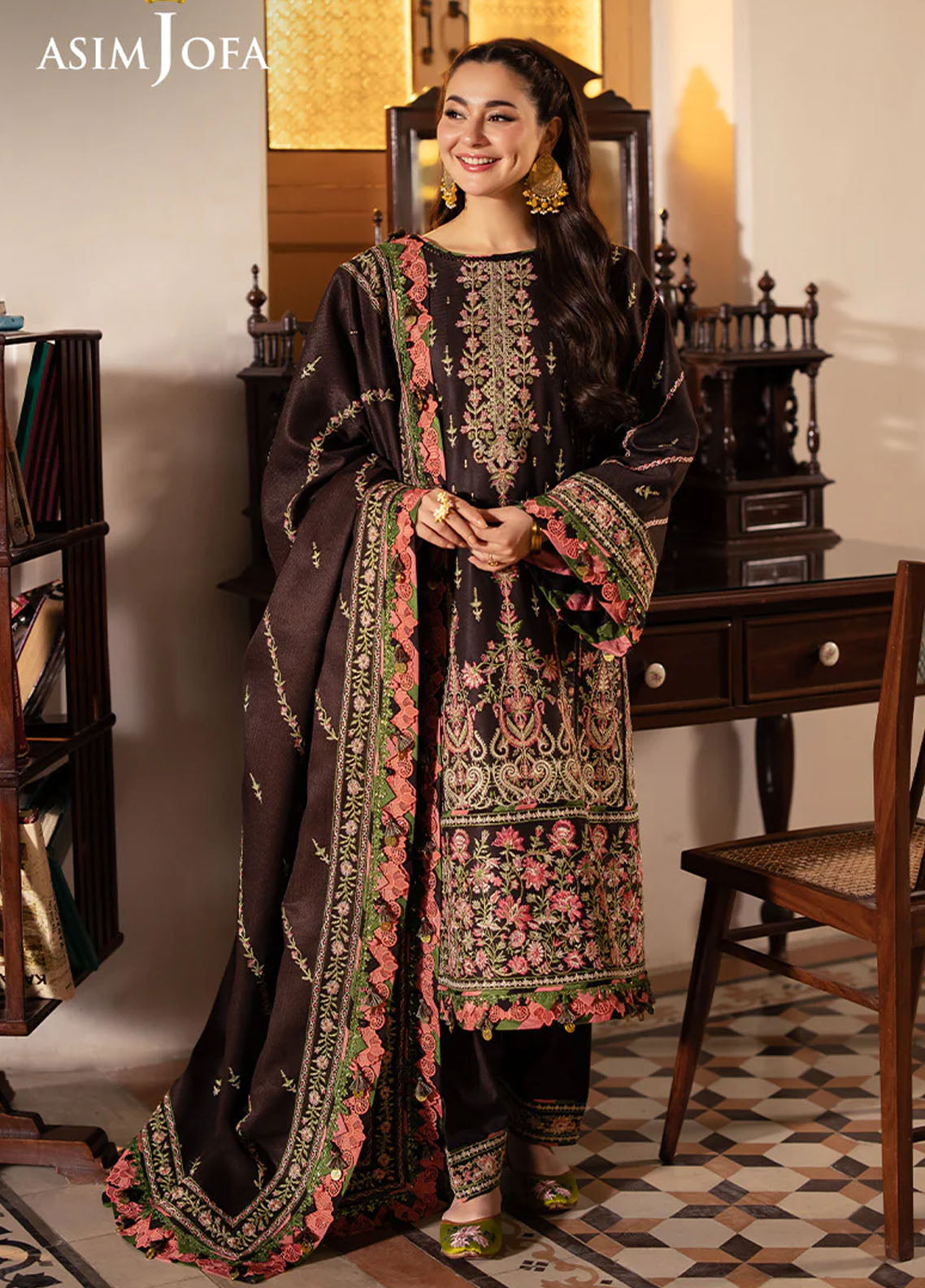 Pashmina by Asim Jofa Unstitched Winter Collection 2024 AJKI-09