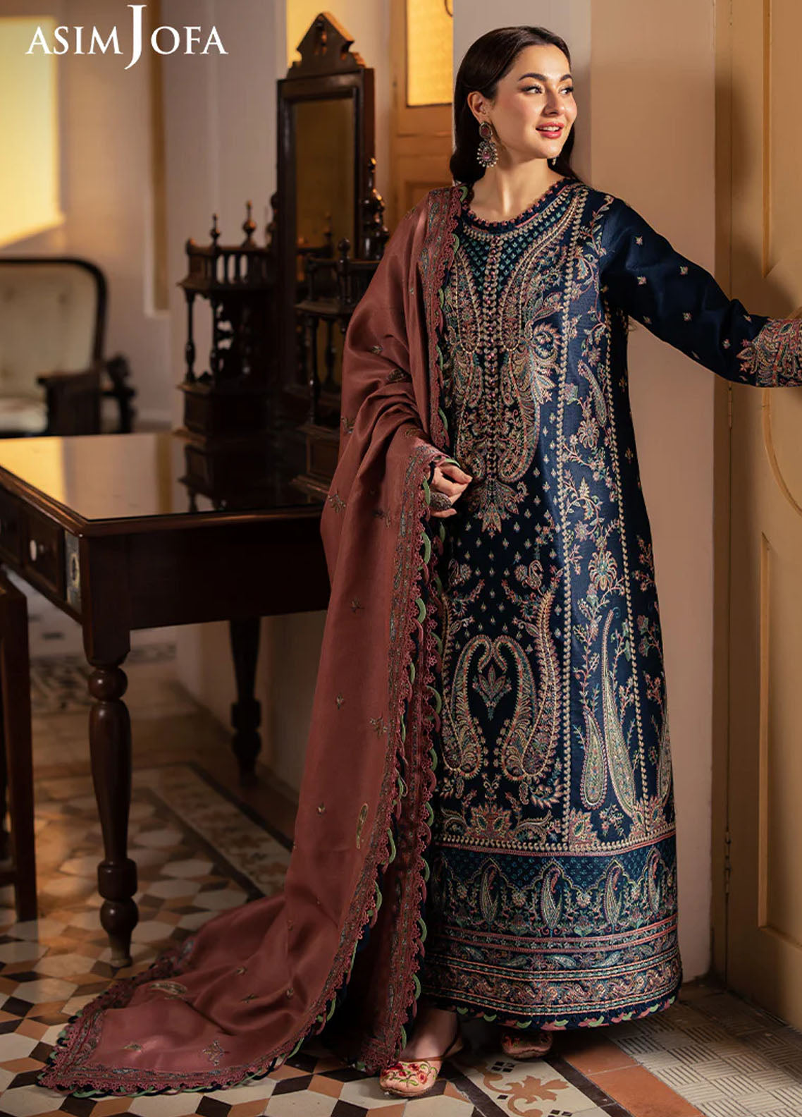 Pashmina by Asim Jofa Unstitched Winter Collection 2024 AJKI-03