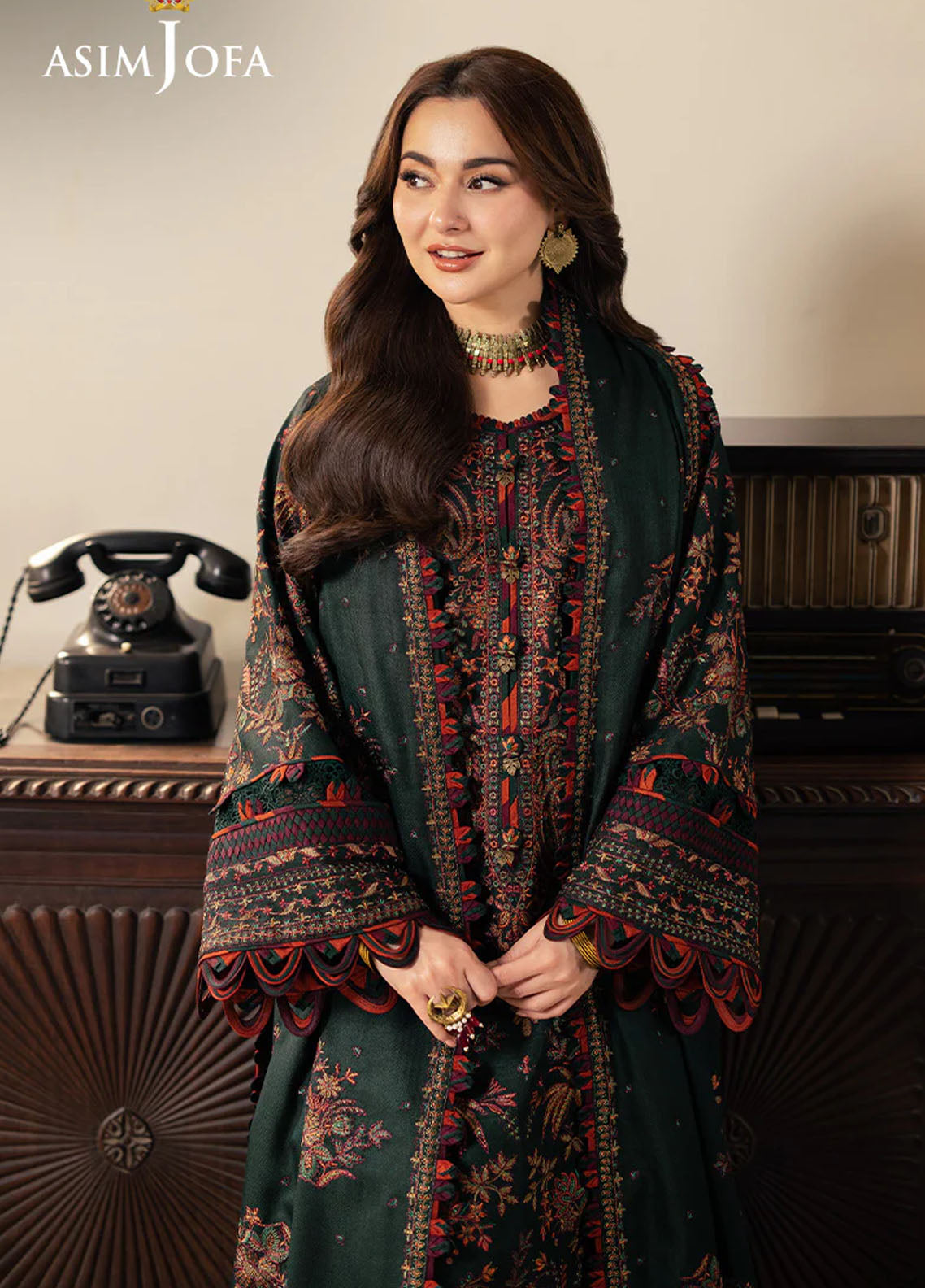 Pashmina by Asim Jofa Unstitched Winter Collection 2024 AJKI-01