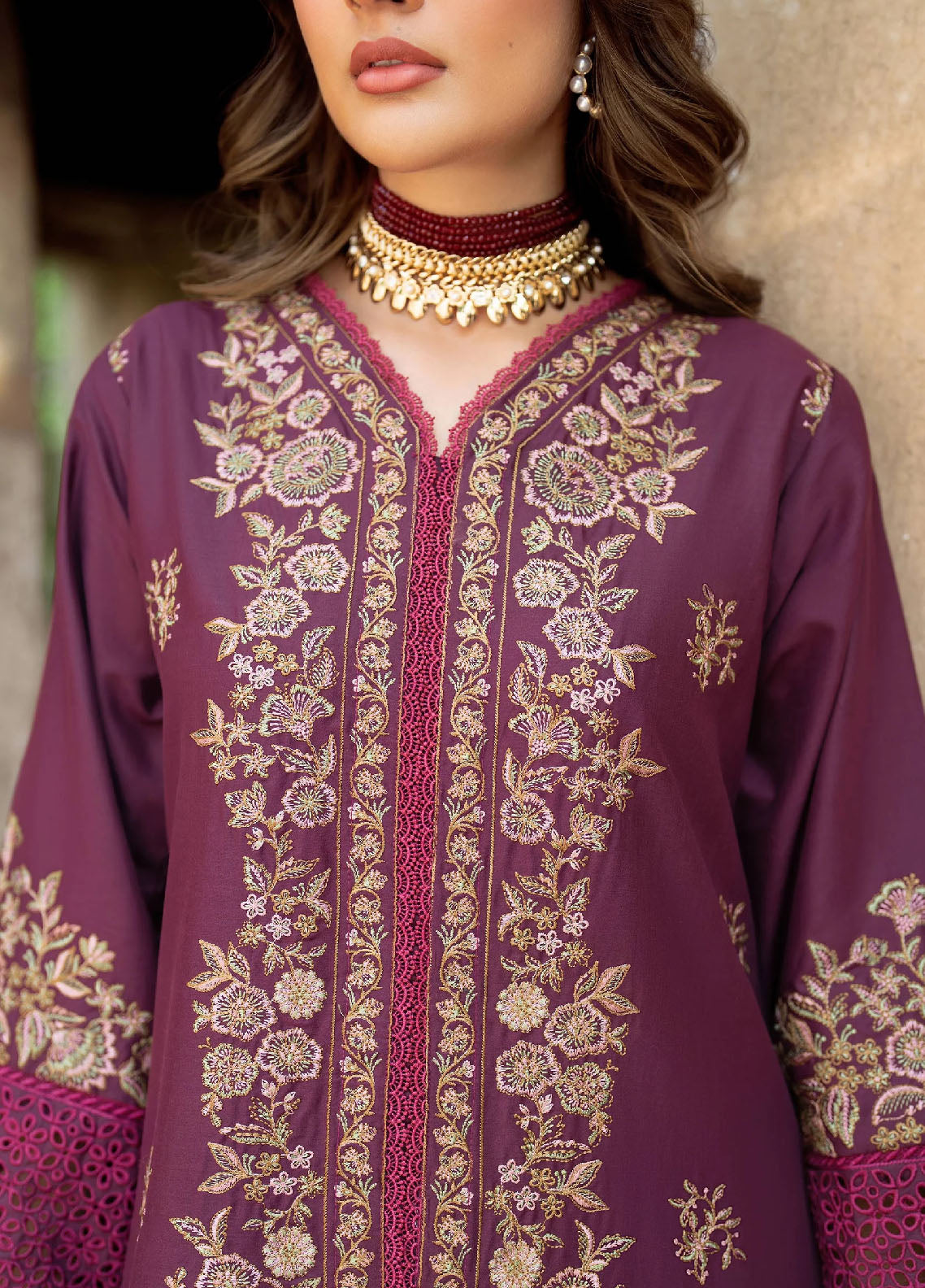 Panache Apparel Pret Embroidered Lawn 3 Piece Suit Almas