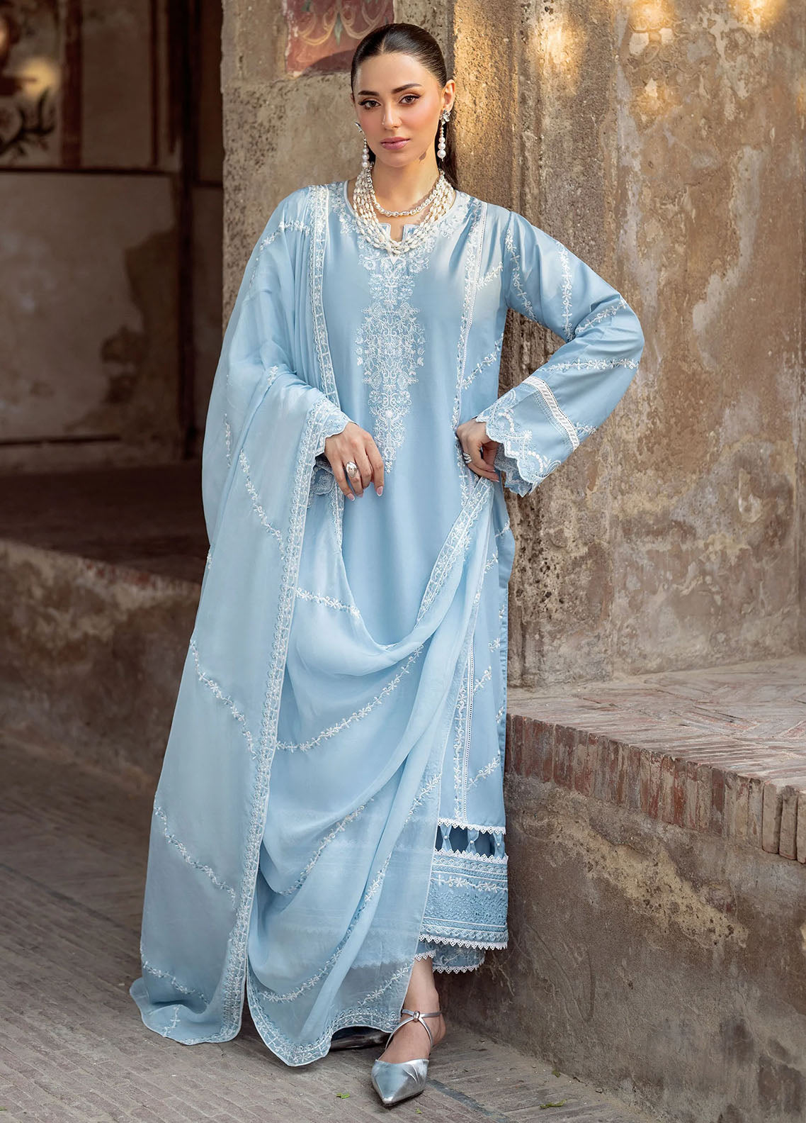 Panache Apparel Pret Embroidered Lawn 3 Piece Suit Badal