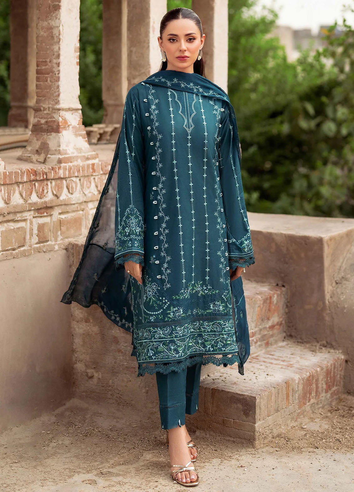Panache Apparel Pret Embroidered Lawn 3 Piece Suit Fasana