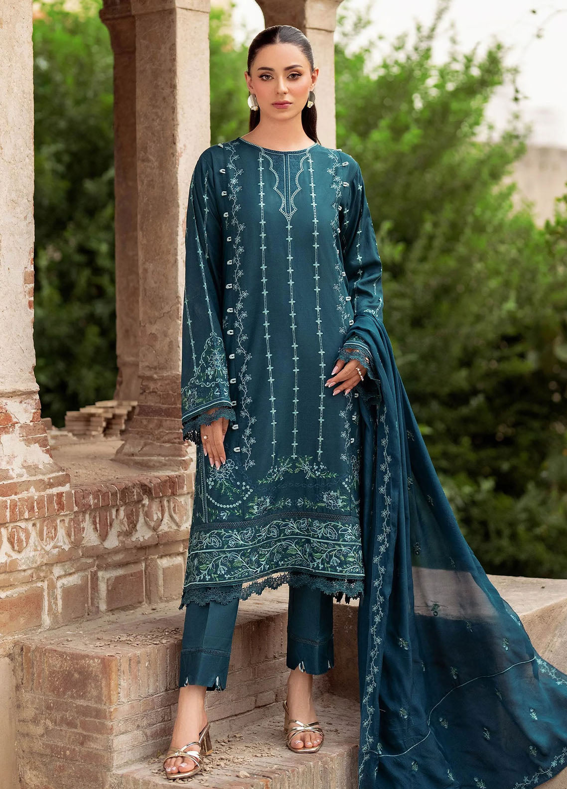 Panache Apparel Pret Embroidered Lawn 3 Piece Suit Fasana